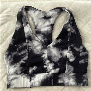 Black /white/gray fabletics sports bra size small